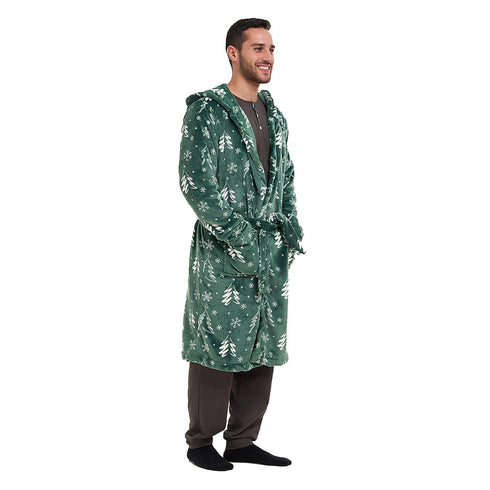 Snuggs Blanket Robe Green Tree Christmas